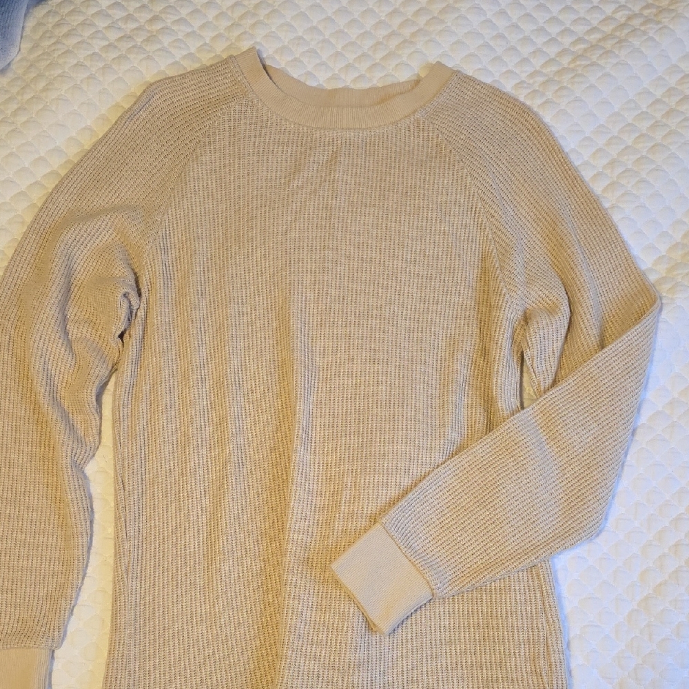 Thread & Supply Light Tan Crew Neck Sweater